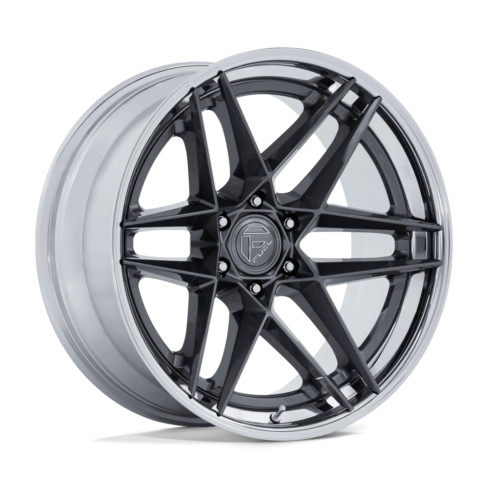 Fuel Flight Gloss Gunmetal w/ Chrome Lip Wheel (FC408) | Dirty Garage