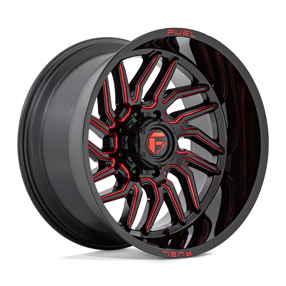 Fuel Hurricane Gloss Black Milled Red Tint Wheel (D808) | Dirty Garage