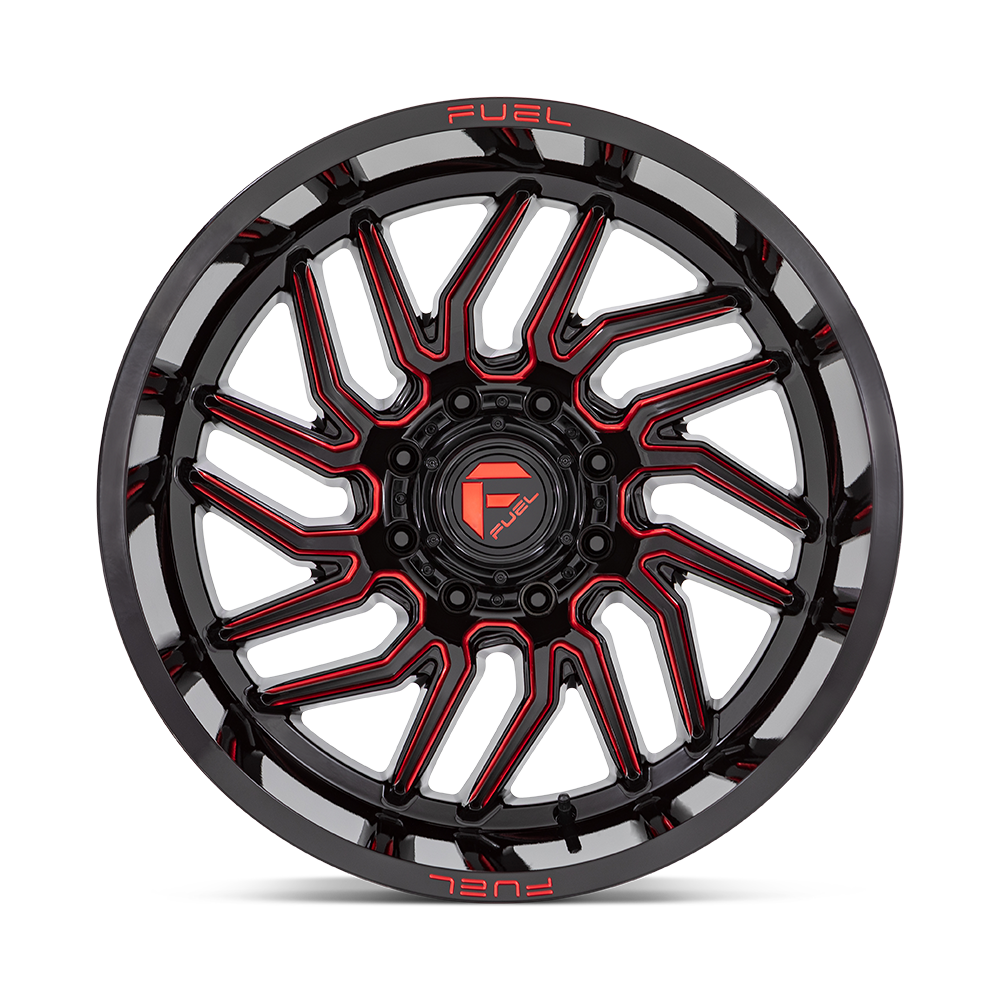 Fuel Hurricane Gloss Black Milled Red Tint Wheel (D808) | Dirty Garage