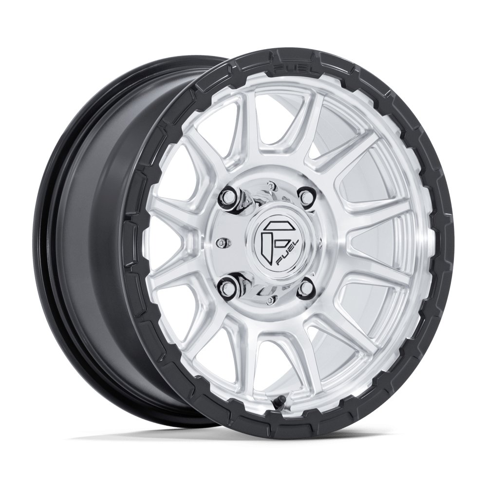 Fuel Piston UTV Hyper Silver Machined w/ Matte Black Lip Wheel (FV866) | Dirty Garage