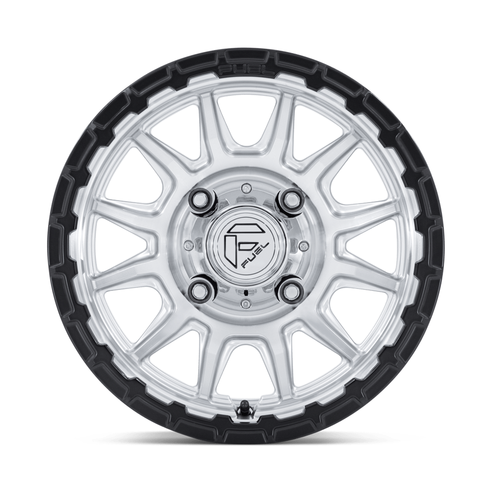Fuel Piston UTV Hyper Silver Machined w/ Matte Black Lip Wheel (FV866) | Dirty Garage