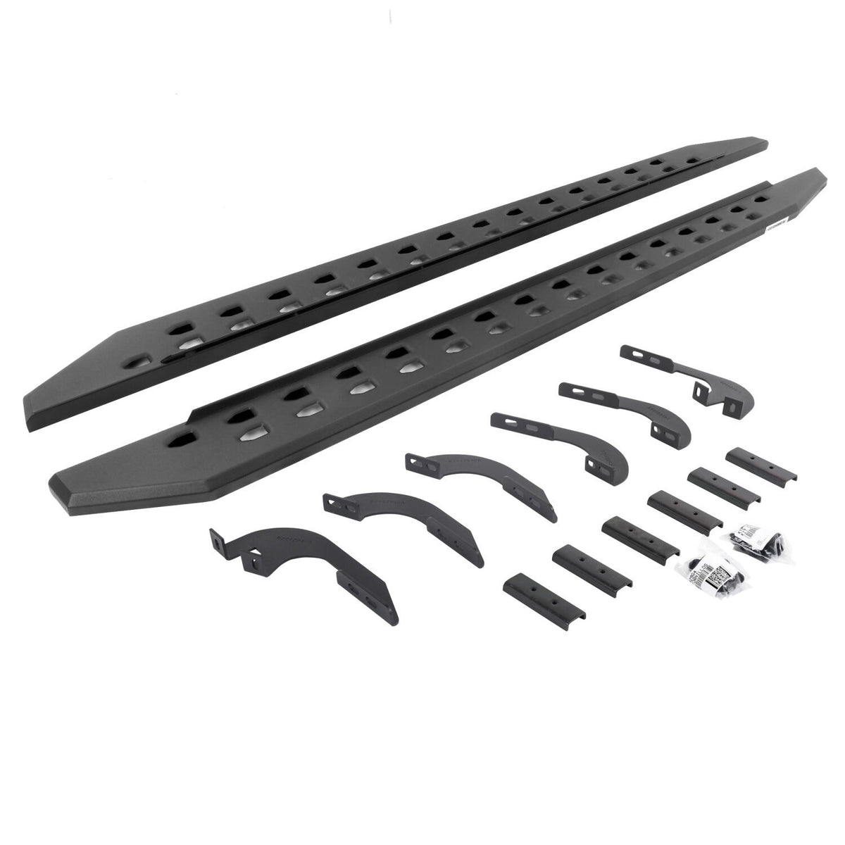 2005-2023 Tacoma RB20 Slim Line Running Boards with Mounting Brackets Kit, Textured Black (69442987SPC) | Dirty Garage