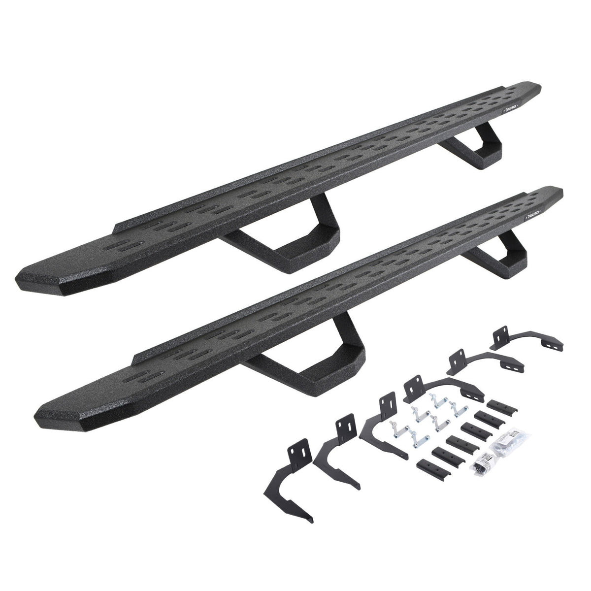 2009-2027 Ram 1500/Ram HD RB30 Running Boards with Mounting Brackets, 2 Pairs Drop Steps Kit, Protective Bedliner coating (6961068720T) | Dirty Garage