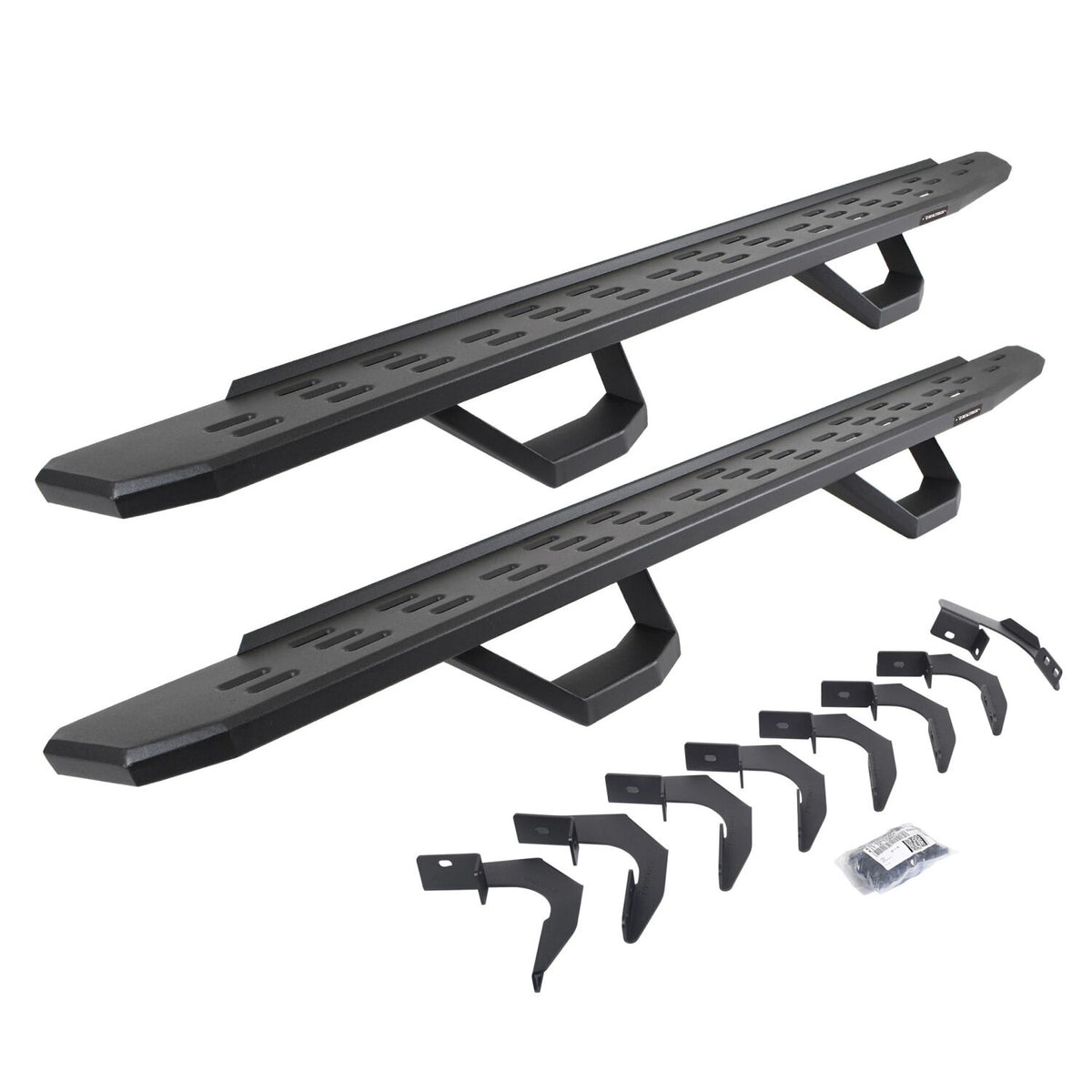 2015-2026 Colorado/Canyon RB30 Running Boards with Mounting Brackets, 2 Pairs Drop Steps Kit, Textured Black (6962358020PC) | Dirty Garage
