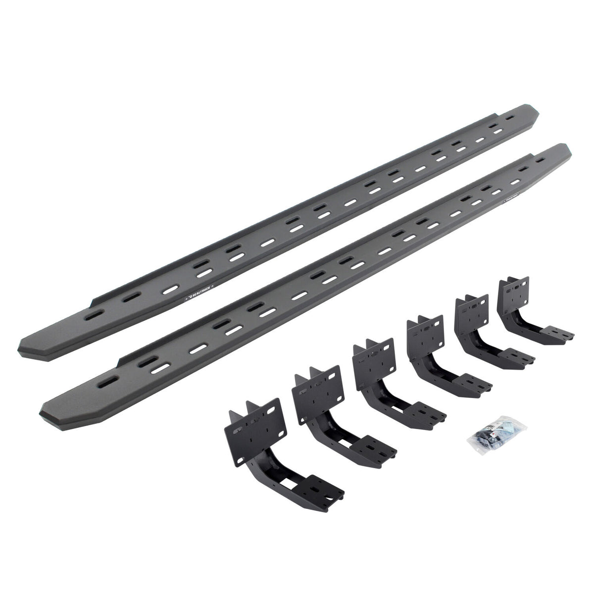 2019-2027 Ram 1500 RB30 Slim Line Running Boards with Mounting Bracket Kit, Textured Black (69630687SPC) | Dirty Garage
