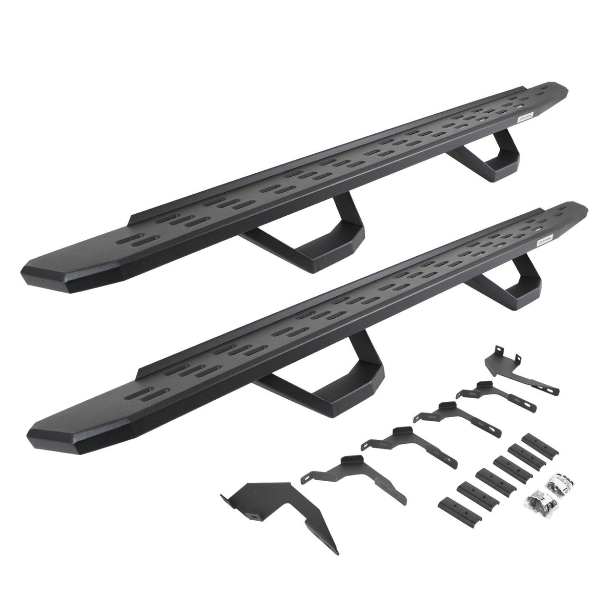 2016-2026 Ranger RB30 Running Boards with Mounting Brackets, 2 Pairs Drop Steps Kit, Textured Black (6963688020PC) | Dirty Garage