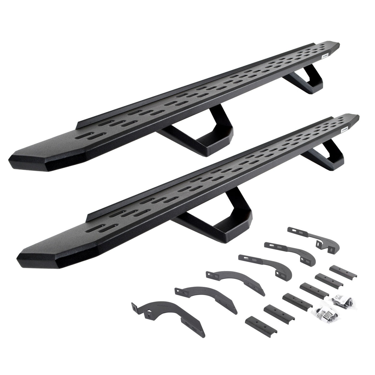 2024-2026 Tacoma RB30 Running Boards W/Mounting Brackets, 2 Pairs Drop Steps Kit -Double Cab Only, Textured Black (6964328020PC) | Dirty Garage