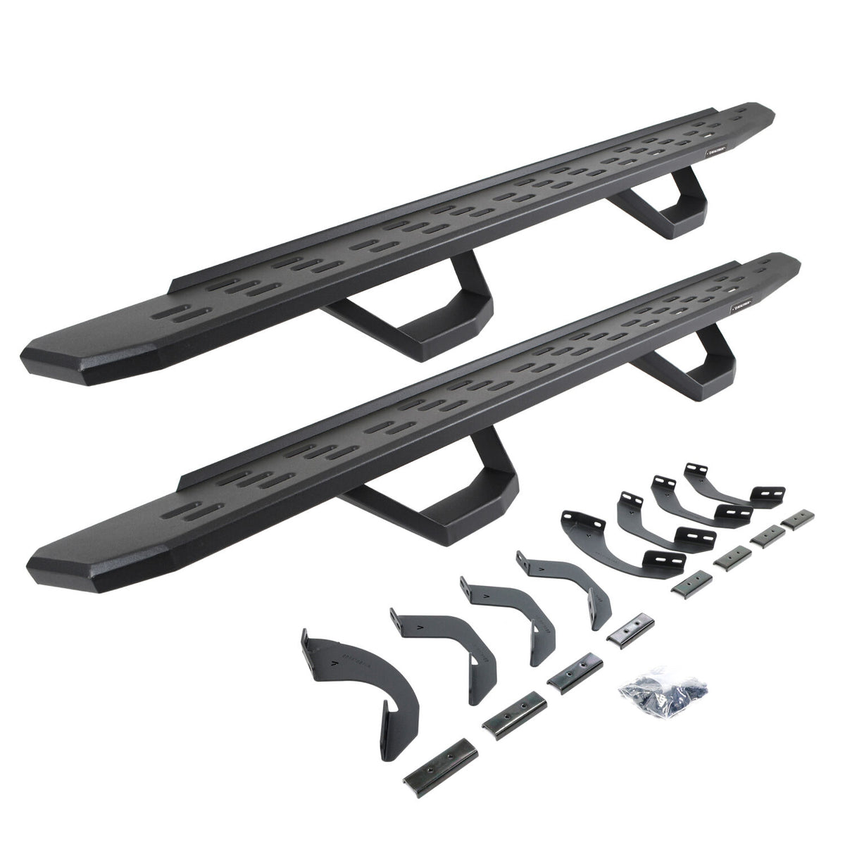2022-2026 Tundra RB30 Running Boards with Brackets, 2 Pairs Drop Steps Kit Double Cab, Textured Black (6964358020PC) | Dirty Garage