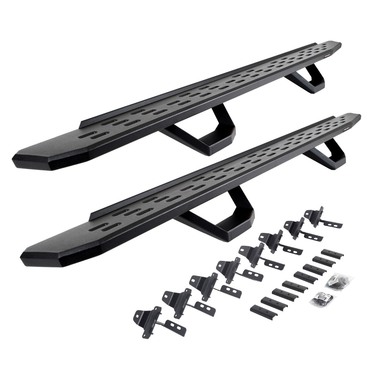 2020-2026 Gladiator RB30 Running Boards with Mounting Brackets, 2 Pairs Drop Steps Kit, Textured Black (6965168720PC) | Dirty Garage