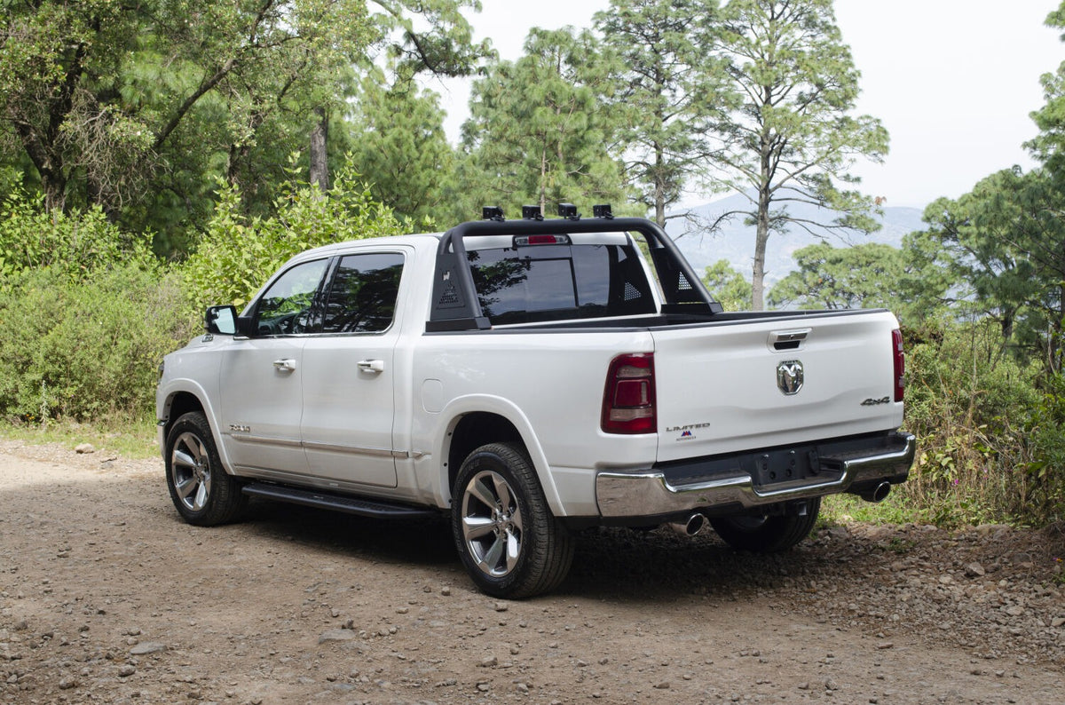 2019-2027 Ram 1500 Dominator Xtreme D6 Side Steps with Rocker Panel Mounting Brackets Kit, Powder Coated (D64306T) | Dirty Garage
