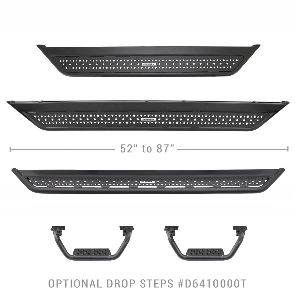 2019-2027 Ram 1500 Dominator Xtreme D6 Side Steps with Rocker Panel Mounting Brackets Kit, Powder Coated (D64306T) | Dirty Garage