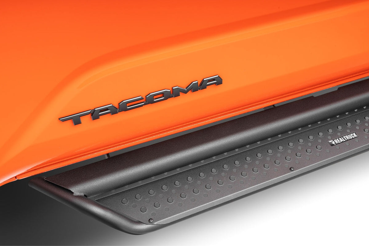 2024-2026 Tacoma Dominator Xtreme D1 Side Steps W/Rocker Panel Mounting Bracket Kit, Powder Coated (D14432T) | Dirty Garage