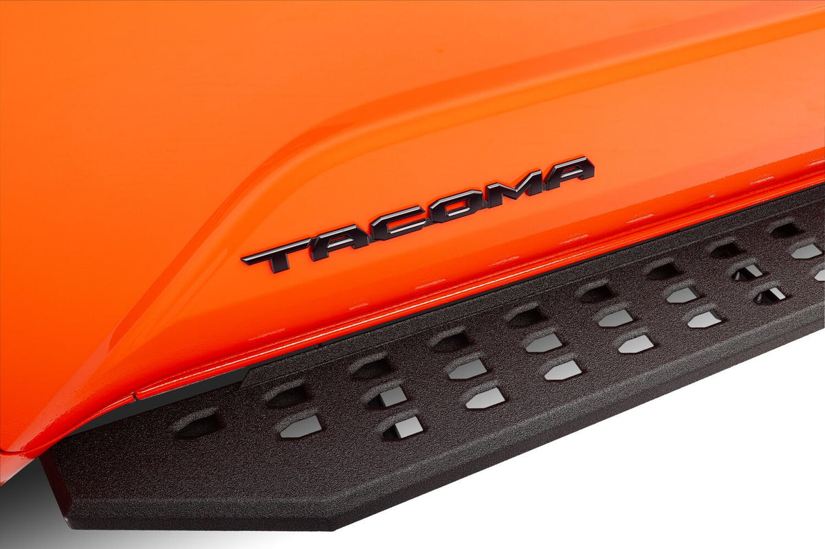 2024-2026 Tacoma RB20 Running Boards with Mounting Brackets Kit, Protective Bedliner coating (69443280T) | Dirty Garage