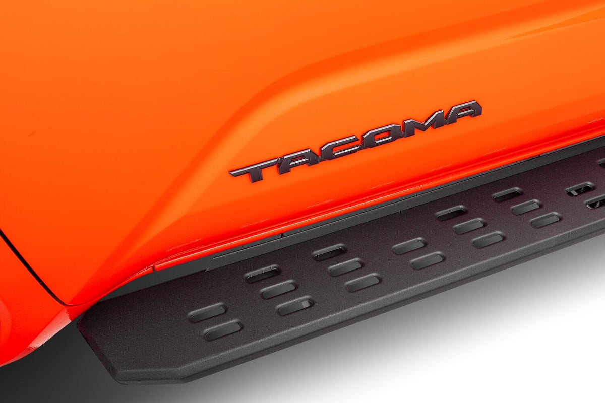 2024-2026 Tacoma RB30 Running Boards with Mounting Bracket Kit Double Cab Only, Textured Black (69643280PC) | Dirty Garage