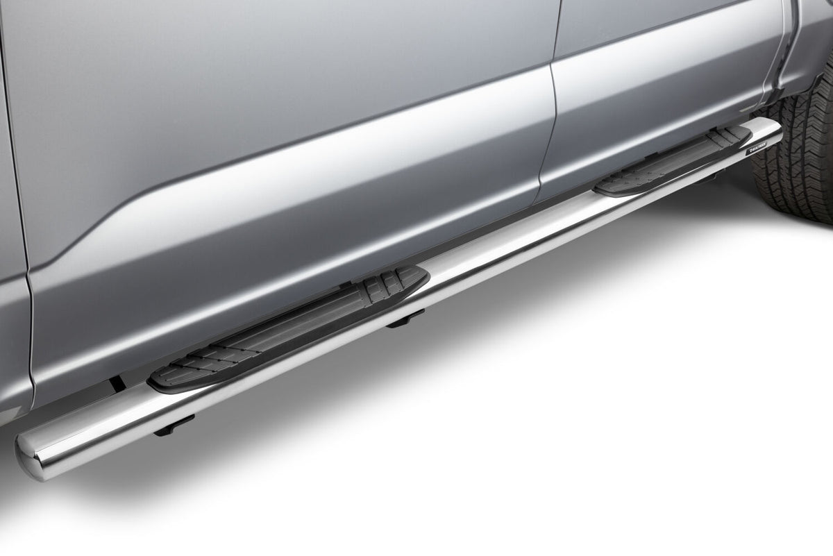 2017-2027 Superduty 4" 1000 Series Side Steps with Mounting Bracket Kit, Polished (104415580PS) | Dirty Garage