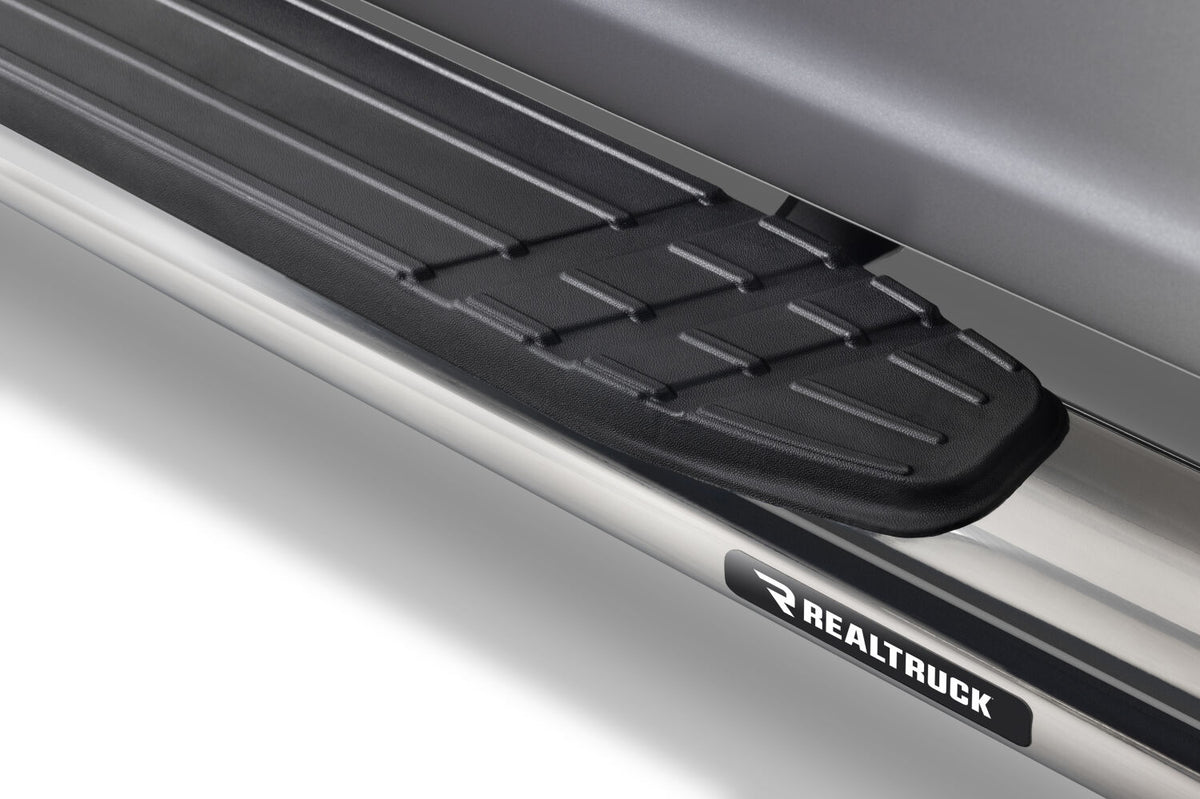 2015-2027 Superduty/F-150 4" 1000 Series Side Steps with Mounting Bracket Kit, Polished (104415587PS) | Dirty Garage
