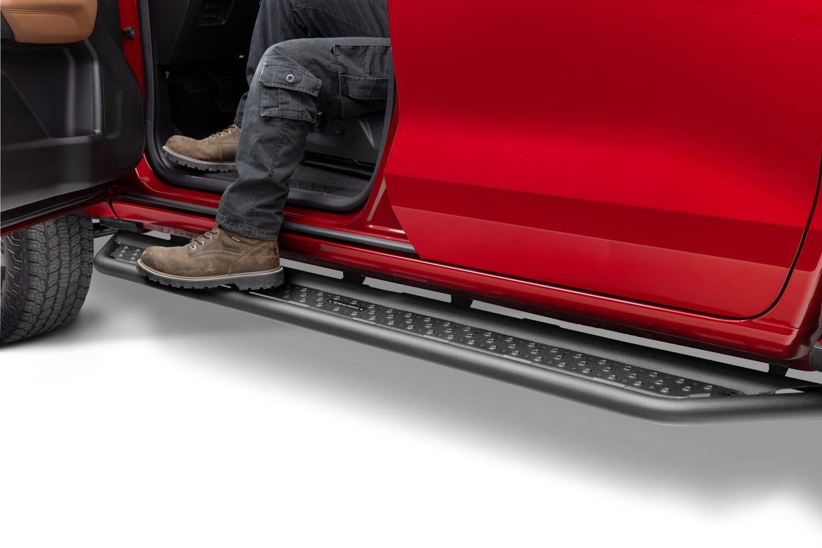 2015-2026 Colorado/Canyon Dominator Xtreme D6 Side Steps with Rocker Panel Mounting Brackets Kit, Powder Coated (D64235T) | Dirty Garage
