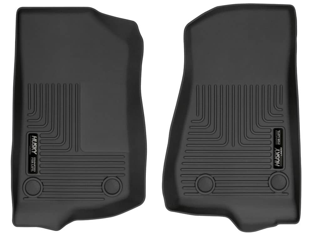 2018-2025 Wrangler JL/Gladiator Weatherbeater Black Front Floor Liners | Dirty Garage