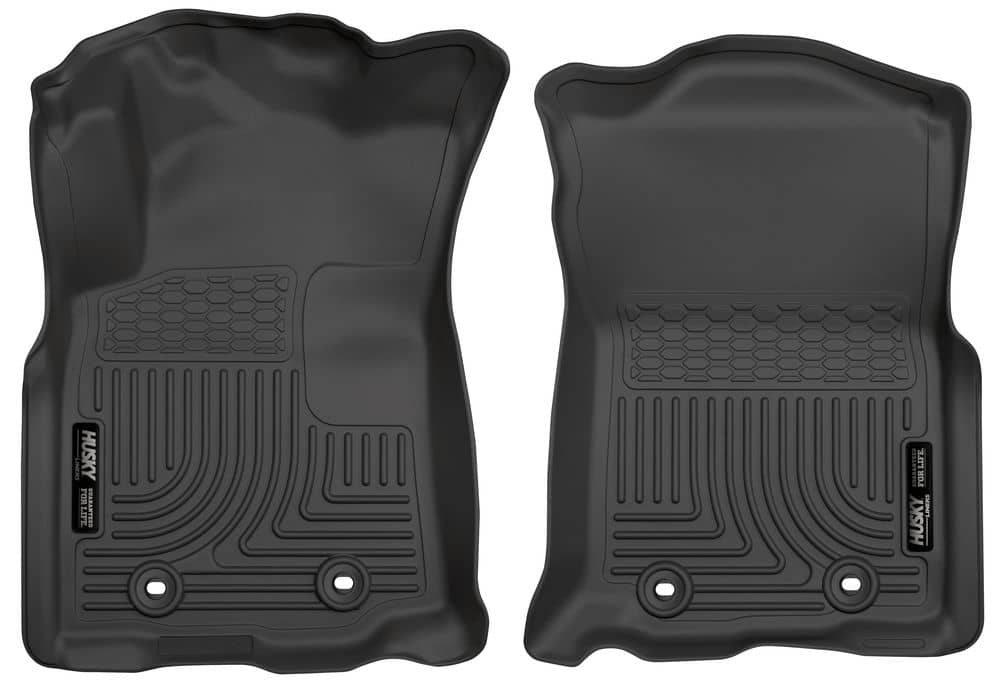 2018-2023 Tacoma Weatherbeater Black Front Floor Liners; With Automatic Transmission | Dirty Garage