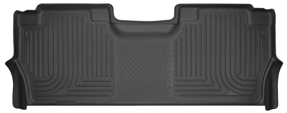 2021-2025 F-150/2022-2025 F-150 Lightning/2017-2025 Super Duty Crew Cab with Fold-Flat Storage Weatherbeater Black Rear Floor Liner | Dirty Garage