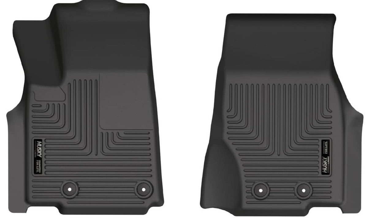 2021-2025 Grand Cherokee L Weatherbeater Black Front Floor Liners | Dirty Garage