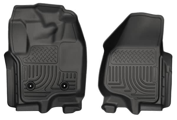 2012-2016 Super Duty Extended/Crew Cab Weatherbeater Black Front Floor Liners | Dirty Garage