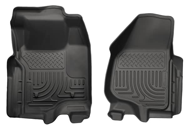 2011-2012 Super Duty Extended/Crew Cab Weatherbeater Black Front Floor Liners | Dirty Garage