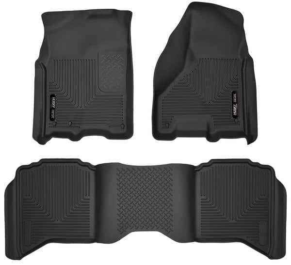 2009-2024 Ram 1500/2500/3500 Crew Cab X-Act Black Front & Rear Floor Liners | Dirty Garage