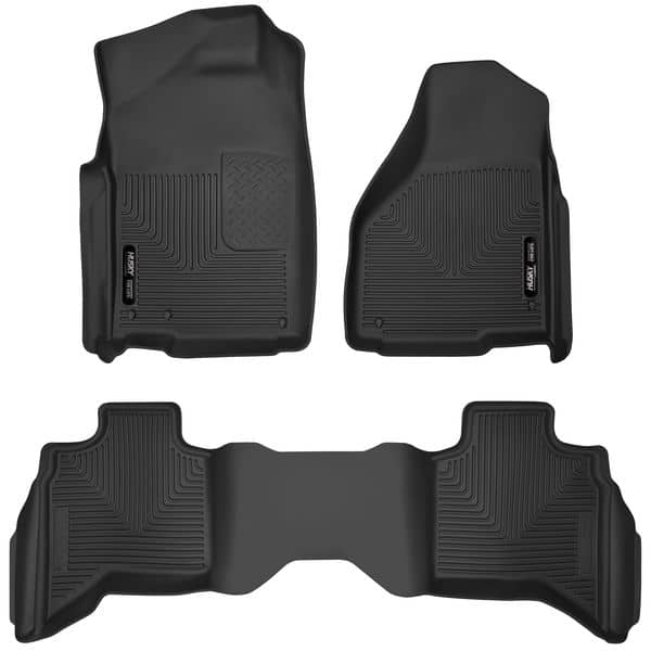 2009-2024 Ram 1500 Quad Cab X-Act Black Front & Rear Floor Liners | Dirty Garage
