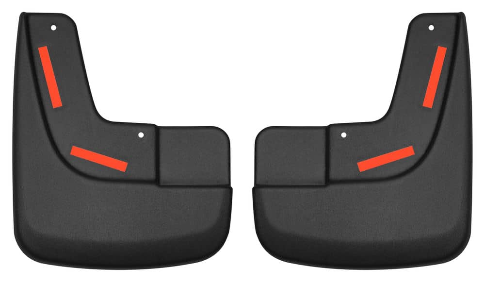 2017-2020 Ford Raptor Black Molded Custom Fit Front Mud Flaps | Dirty Garage