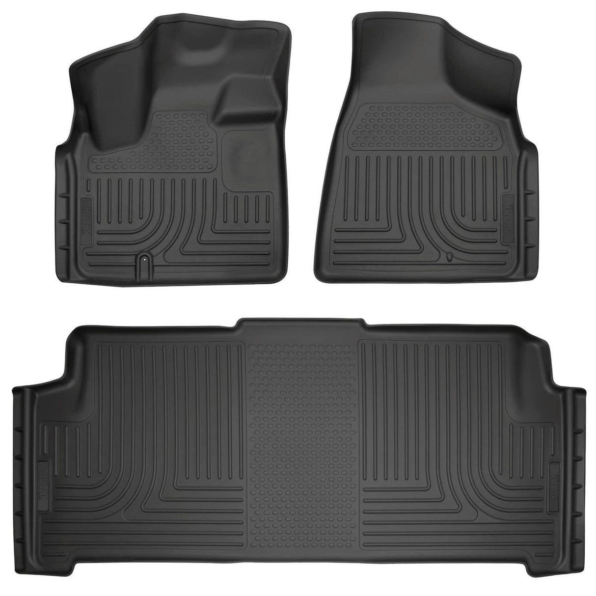 2008-2020 Grand Caravan Weatherbeater Black Front and Second Row Floor Liners | Dirty Garage