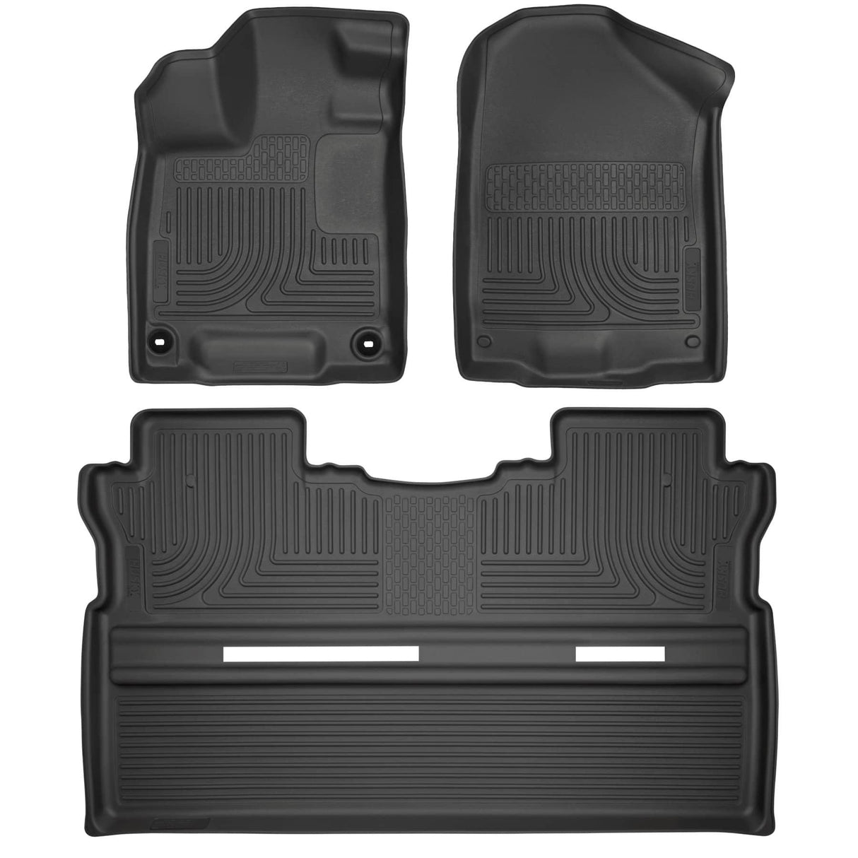 2017-2025 Ridgeline Weatherbeater Black Front and Second Row Floor Liners | Dirty Garage