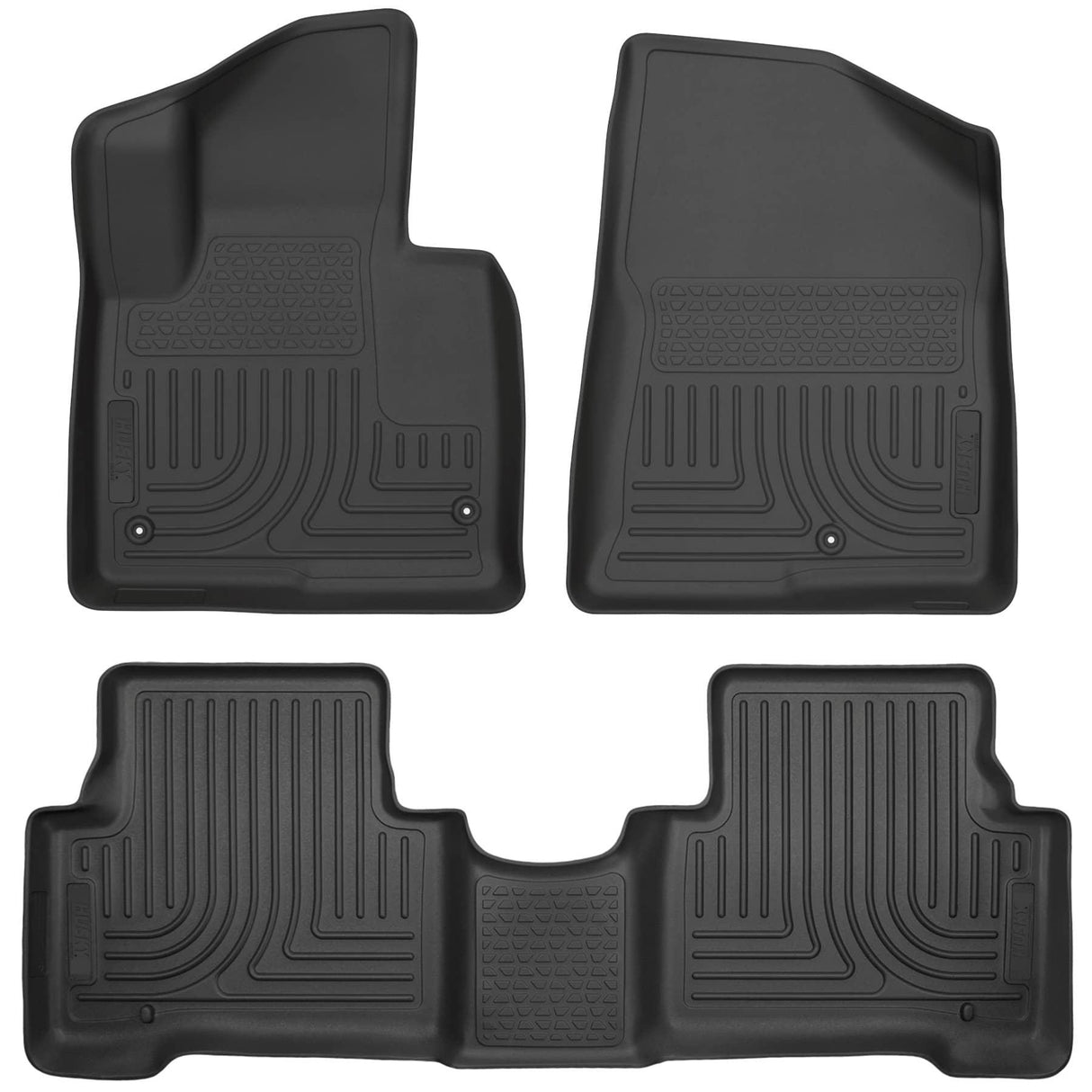 2013-2018 Santa Fe Sport Weatherbeater Black Front & Second Row Floor Liners | Dirty Garage