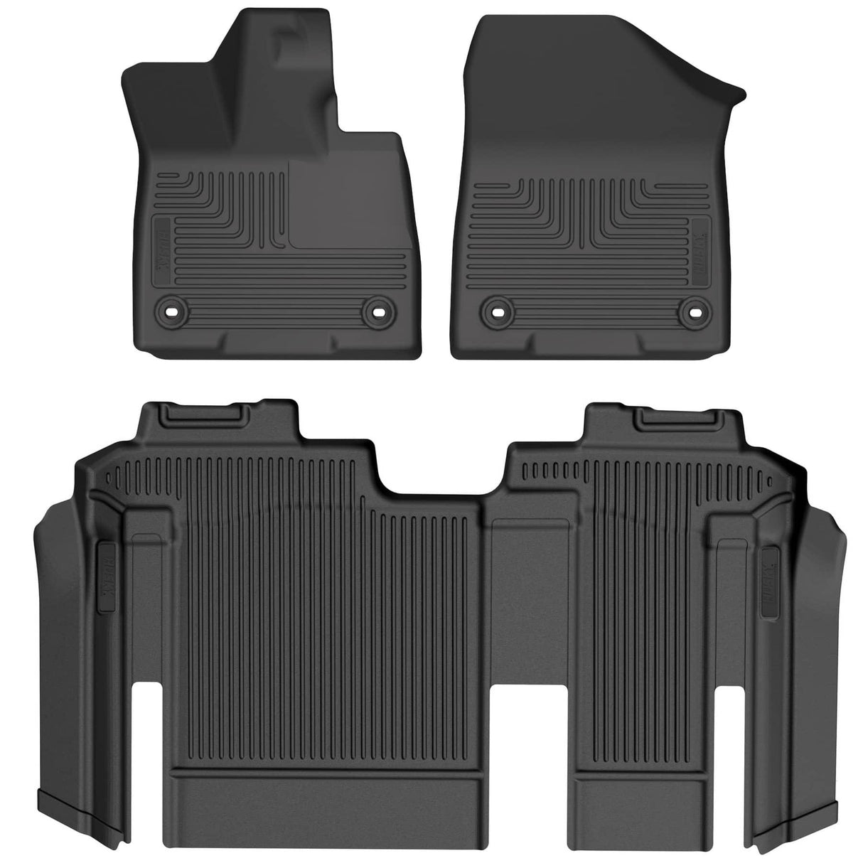 2021-2025 Sienna Weatherbeater Black Front and Second Row Floor Liners 8-Passenger | Dirty Garage