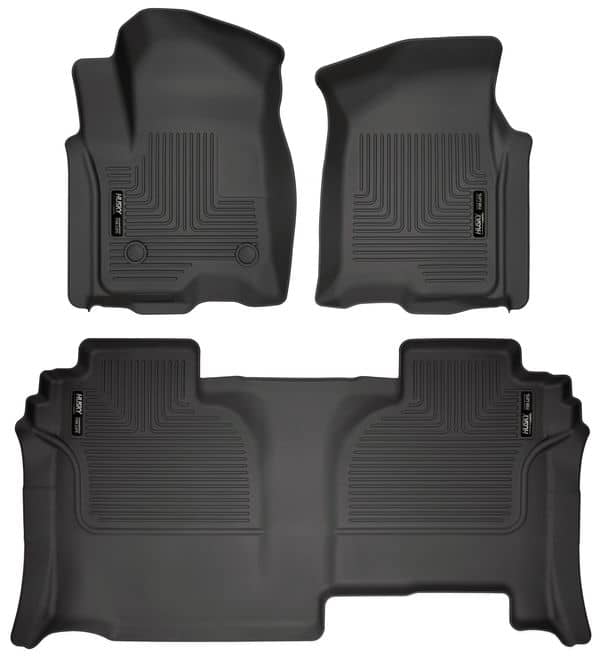 2019-2025 Silverado/Sierra 1500/HD Double Cab Black Weatherbeater Front & Rear Floor Liners | Dirty Garage