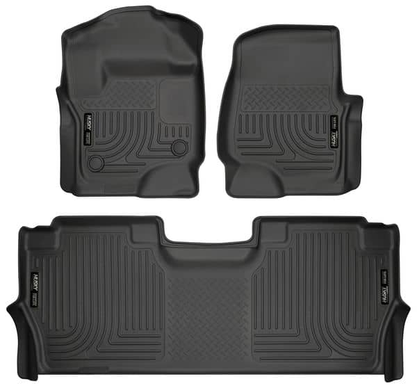 2017-2025 Super Duty Crew Cab Weatherbeater Front and Rear Floor Liners with Fold Flat Storage | Dirty Garage
