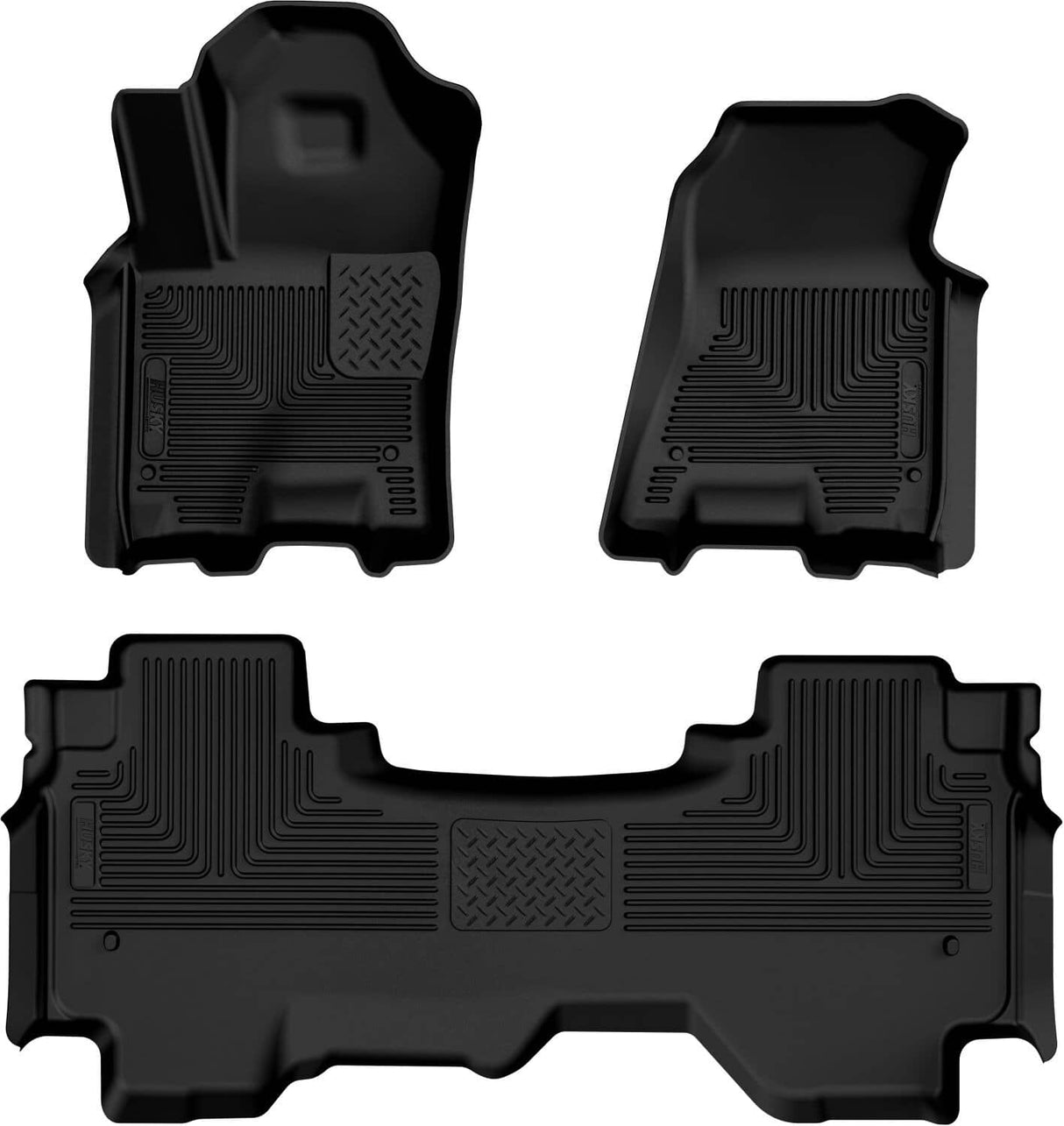 2018-2025 Audi Q7 Black Weatherbeater Front & Rear Floor Liners | Dirty Garage
