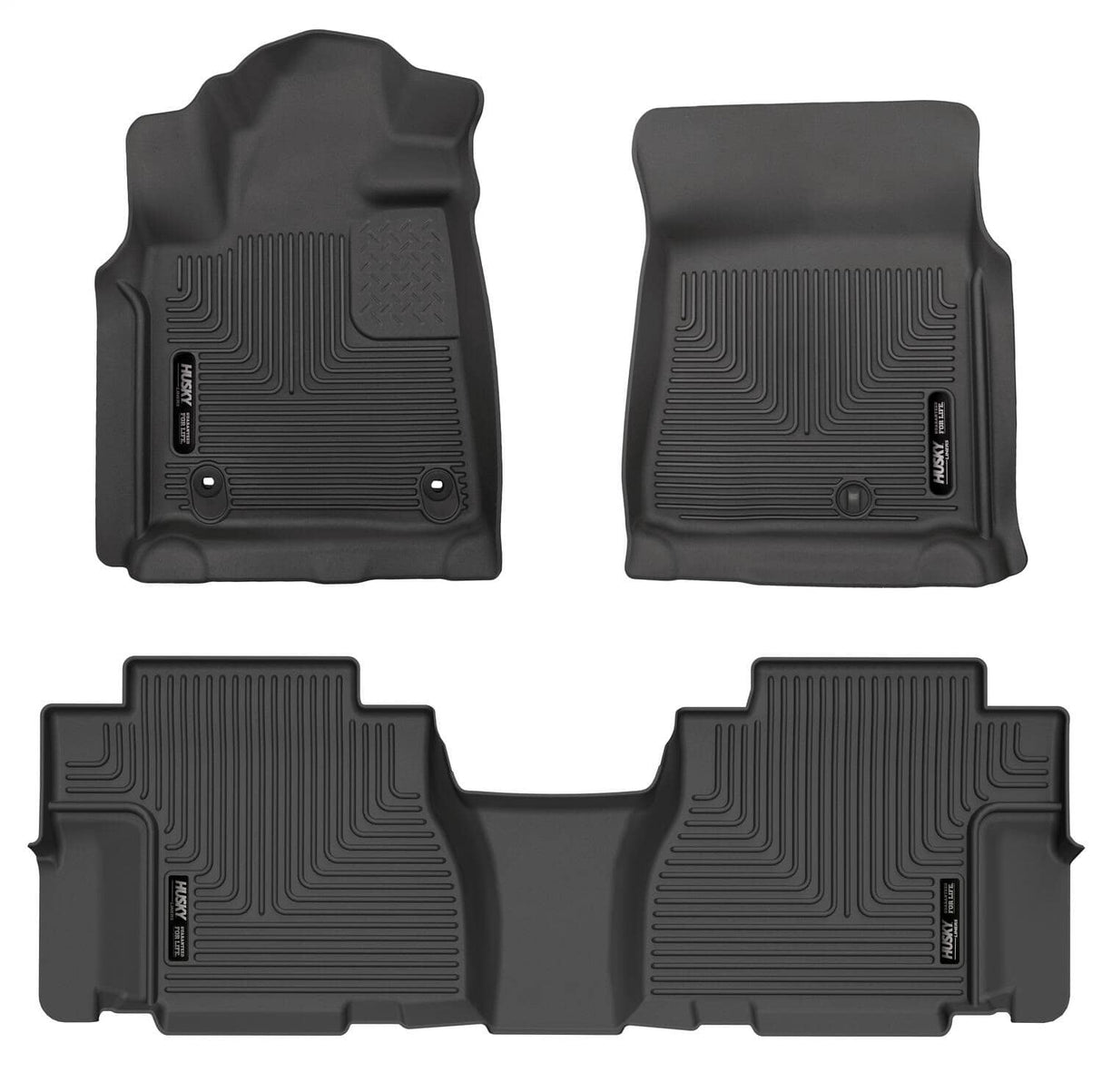 2012-2022 Sequoia Black Weatherbeater Front & Second Row Floor Liners | Dirty Garage