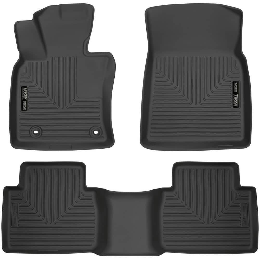 2018-2024 Camry (Exc Hybrid) Black Weatherbeater Front & Rear Floor Liners | Dirty Garage