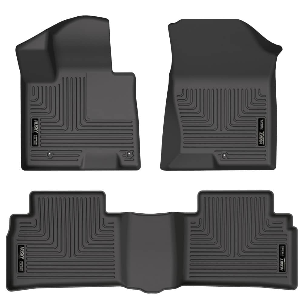 2022-2024 Tucson Black WeatherBeater Front & Second Row Floor Liners | Dirty Garage