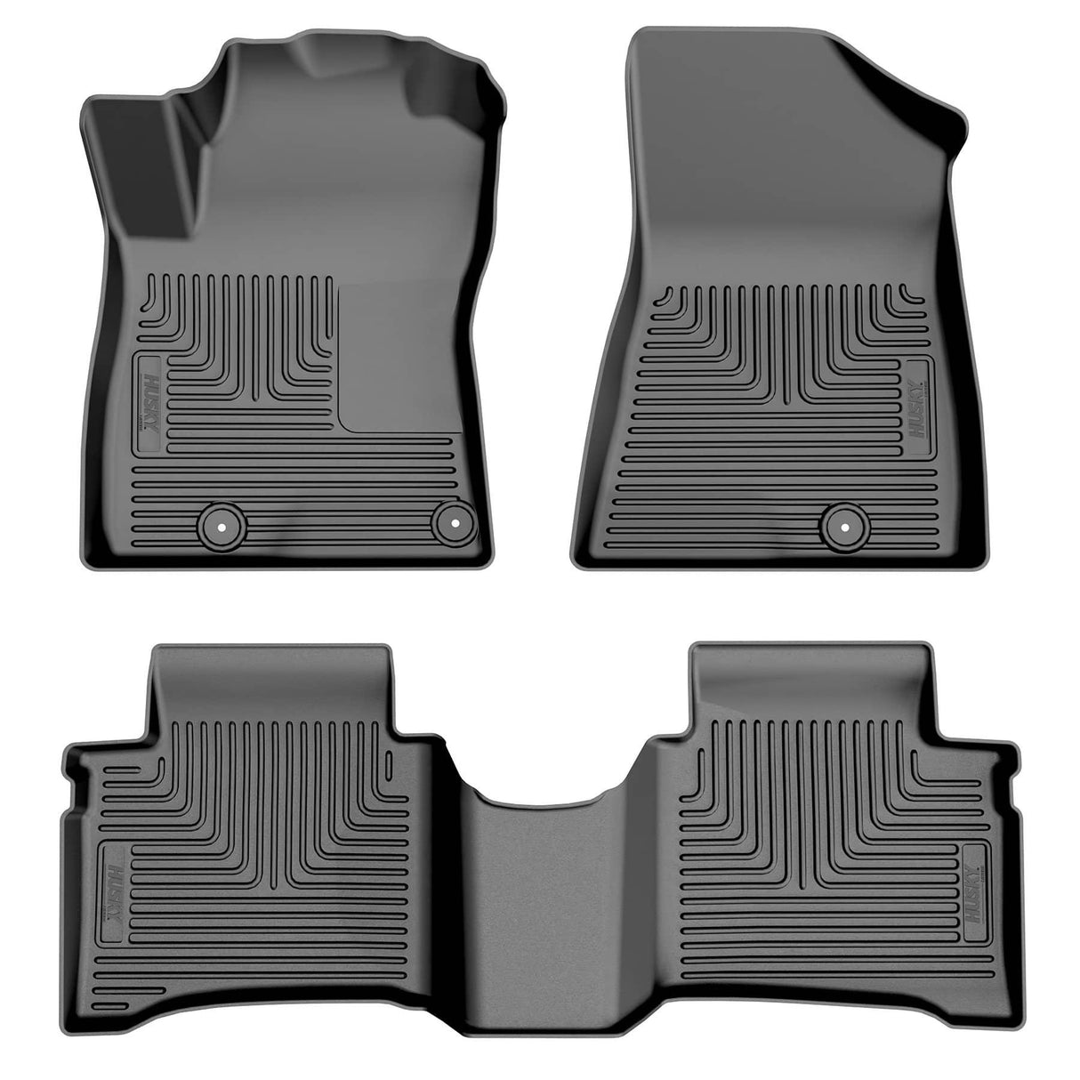 2021-2025 Bronco 4-Door Weatherbeater Black Front and Second Row Floor Liners | Dirty Garage