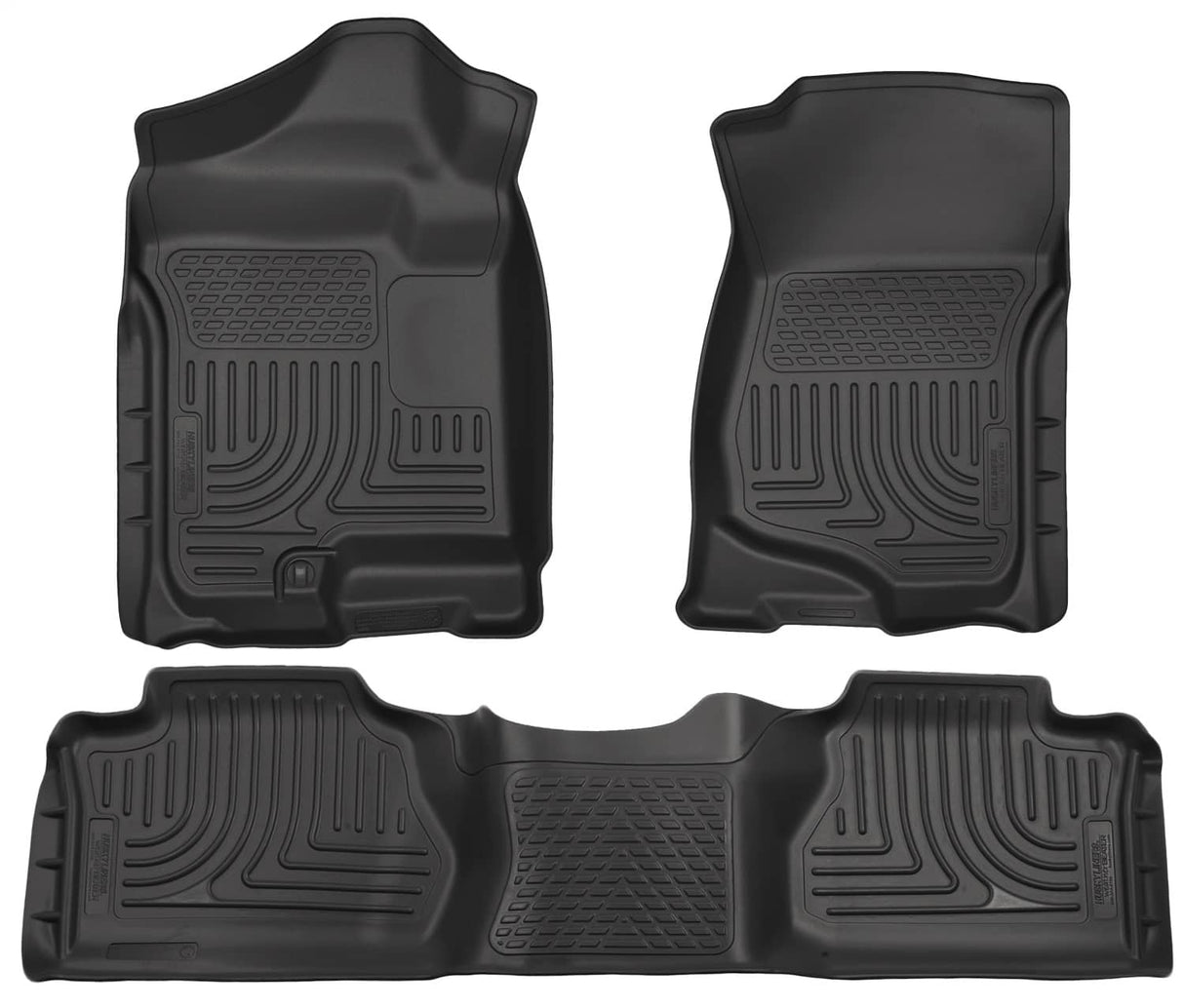2007-2014 Silverado/Sierra 1500/HD Extended Cab Black Weatherbeater Front & Second Row Floor Liners | Dirty Garage