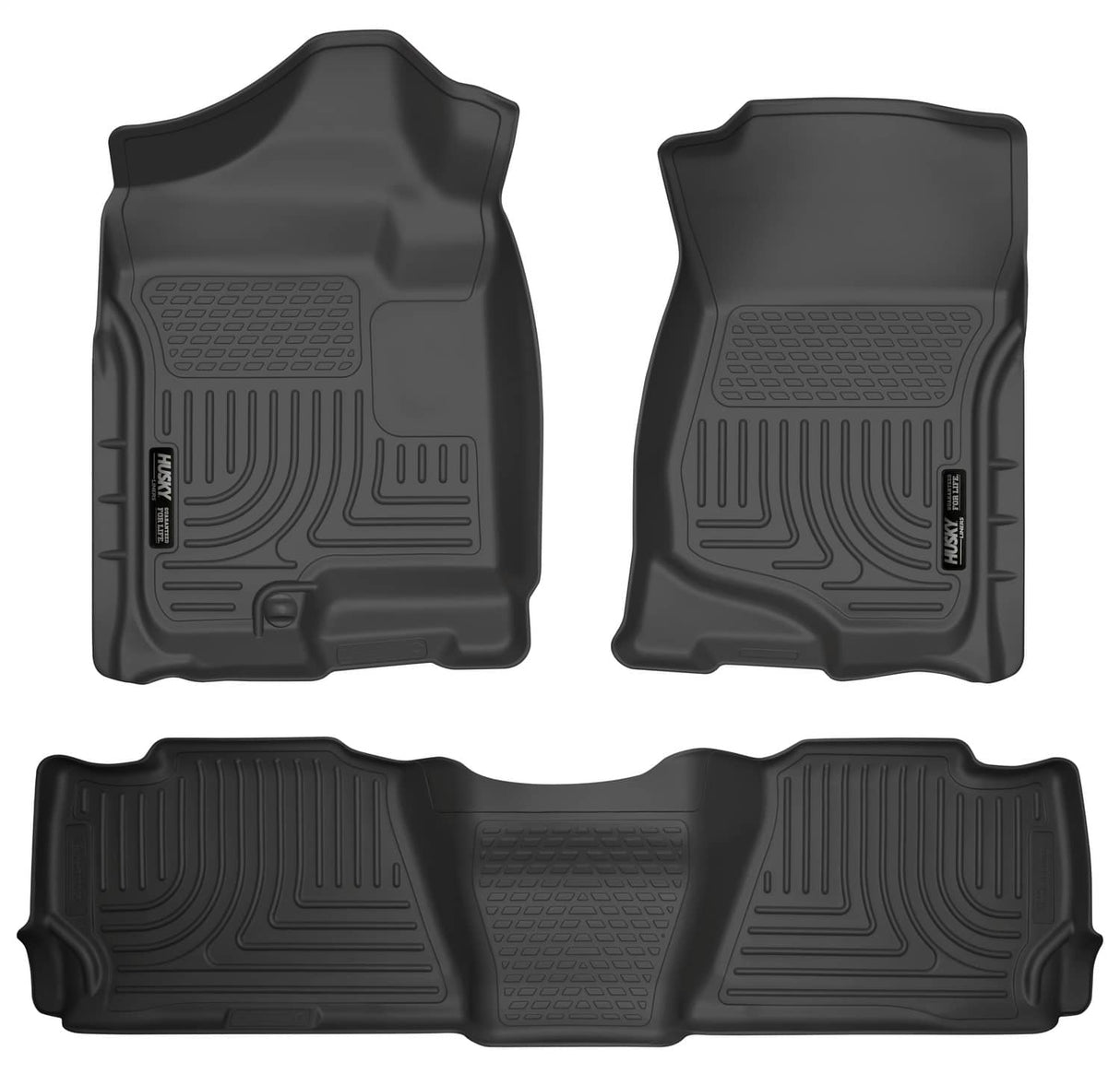2007-2014 Escalade ESV/Suburban/Yukon XL, 2007-2013 Avalanche Black Weatherbeater Front & Second Row Floor Liners | Dirty Garage
