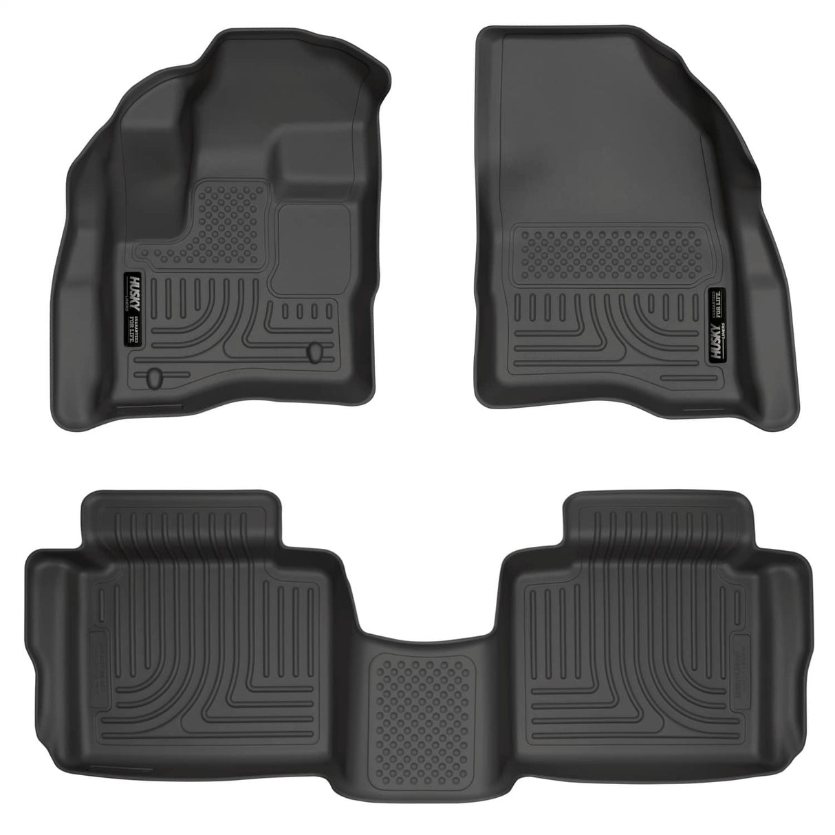 2010-2019 Taurus Black Weatherbeater Front & Second Row Floor Liners | Dirty Garage