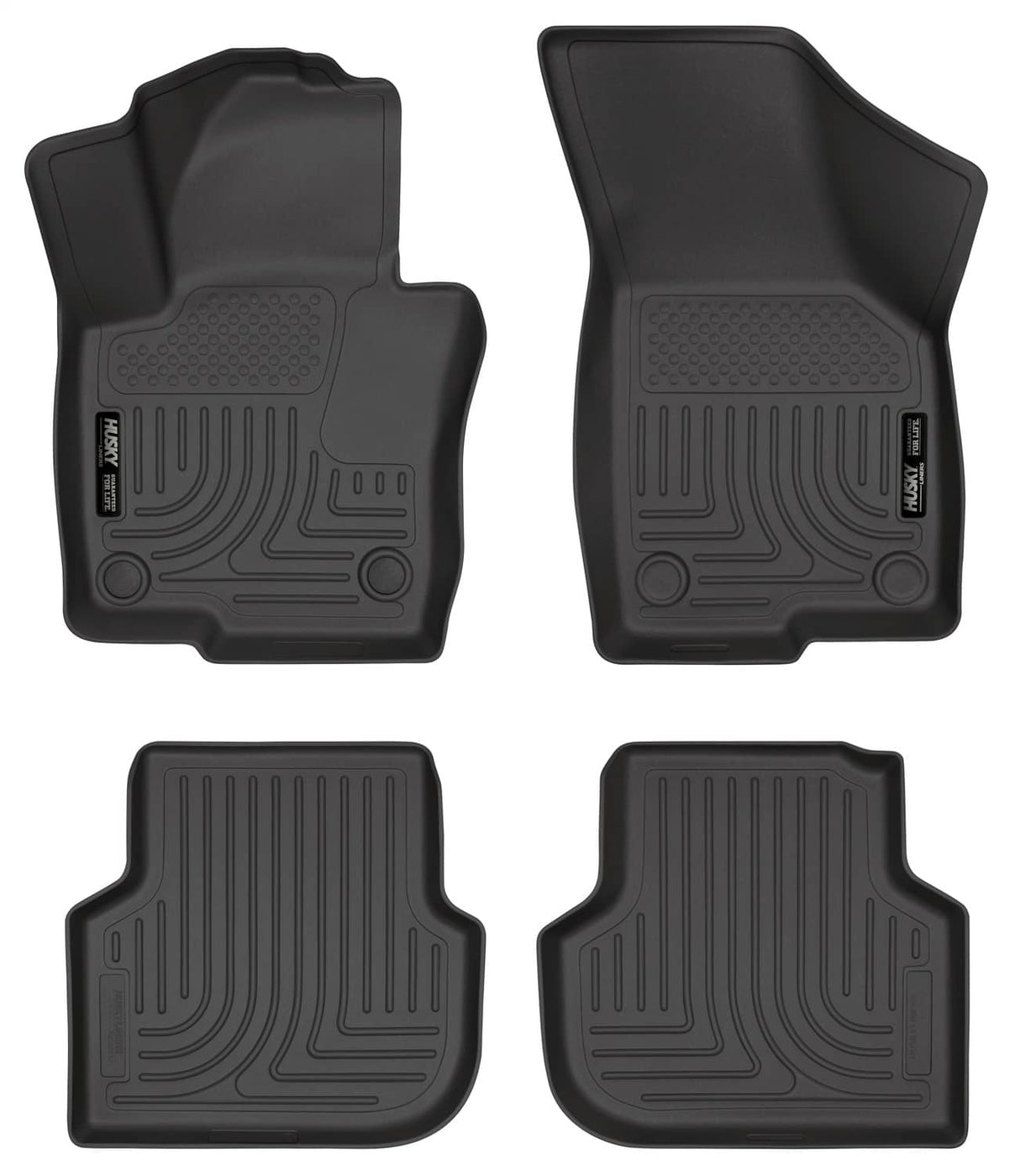 2011-2018 Jetta Black Weatherbeater Front & Second Row Floor Liners | Dirty Garage