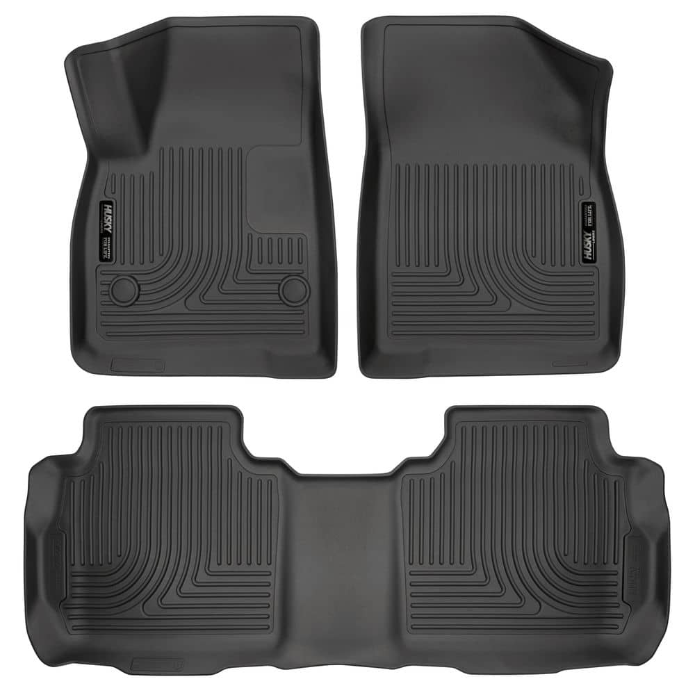 2017-2025 XT5/Acadia/Blazer Black Weatherbeater Front & Second Row Floor Liners | Dirty Garage