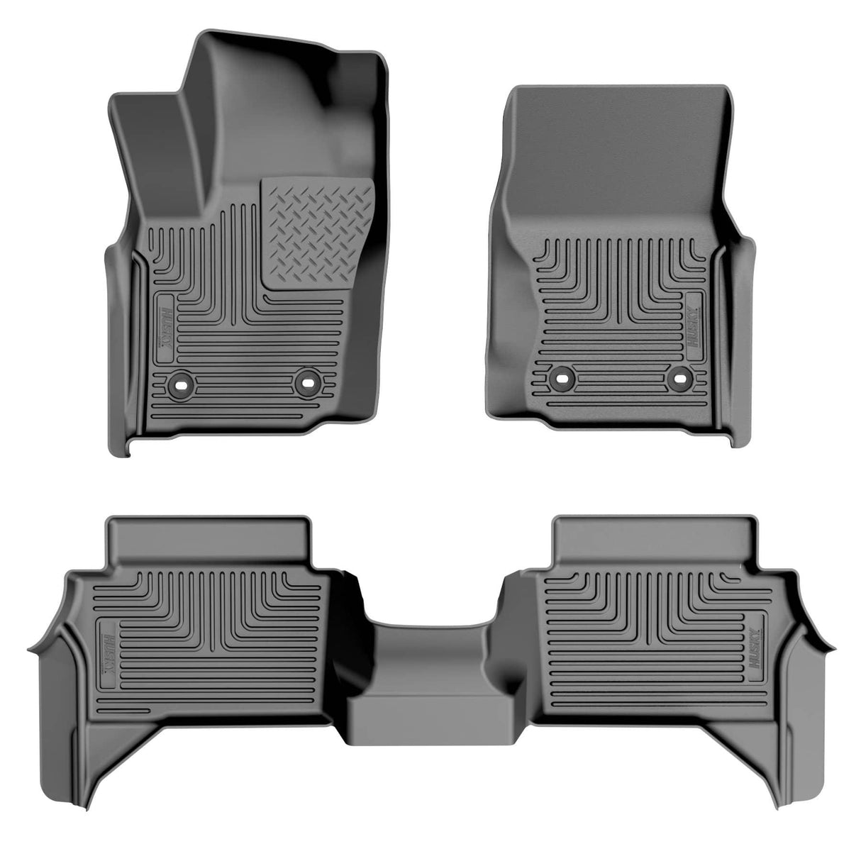 2024-2025 Tacoma Hybrid Double Cab Black Weatherbeater Front & Rear Floor Liners | Dirty Garage