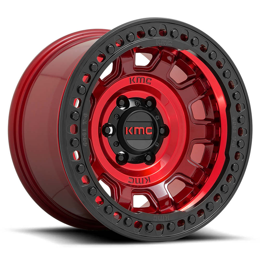 KMC Tank Beadlock Candy Red Wheel (KM236) | Dirty Garage