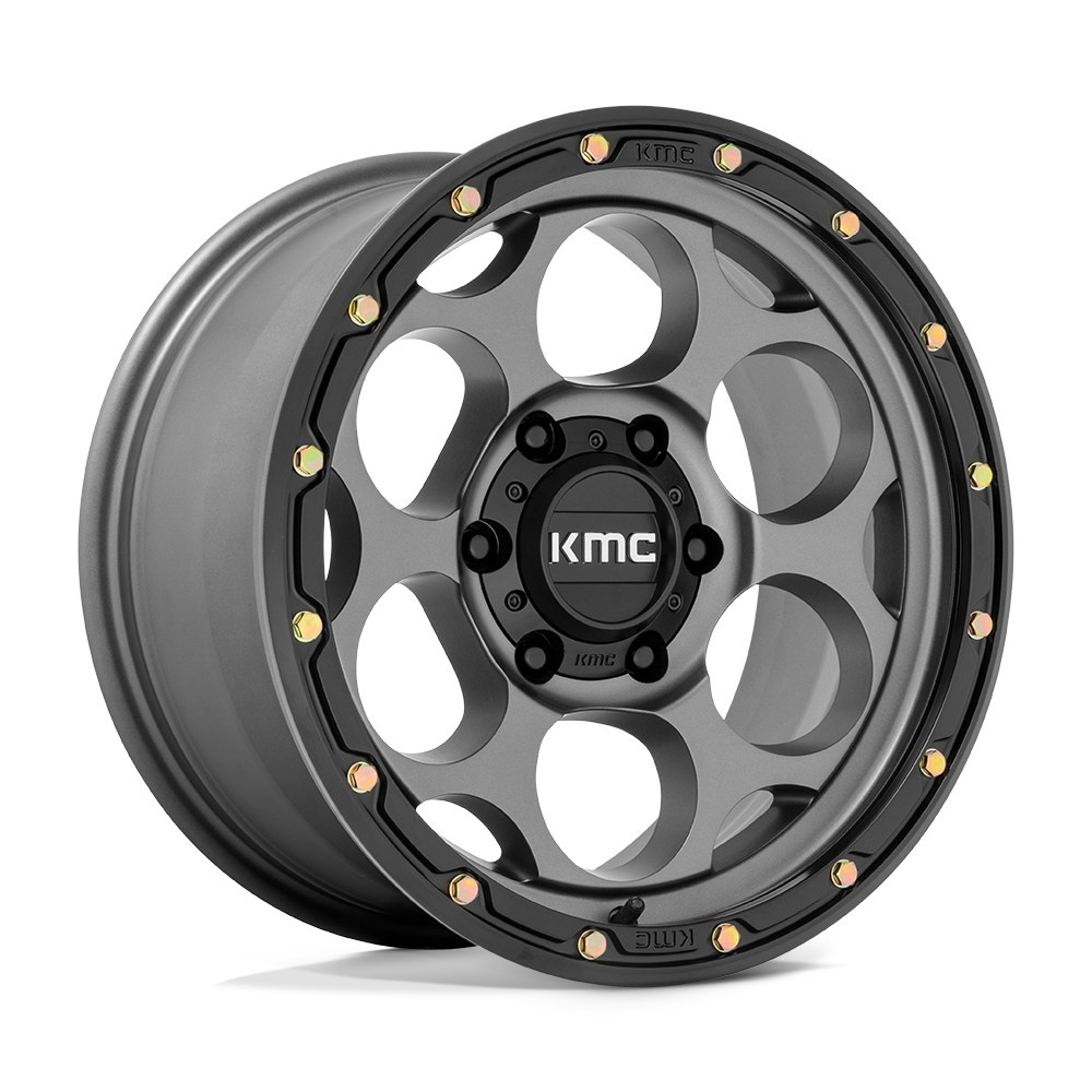 KMC Dirty Harry Satin Gray w/ Black Lip Wheel (KM541) | Dirty Garage