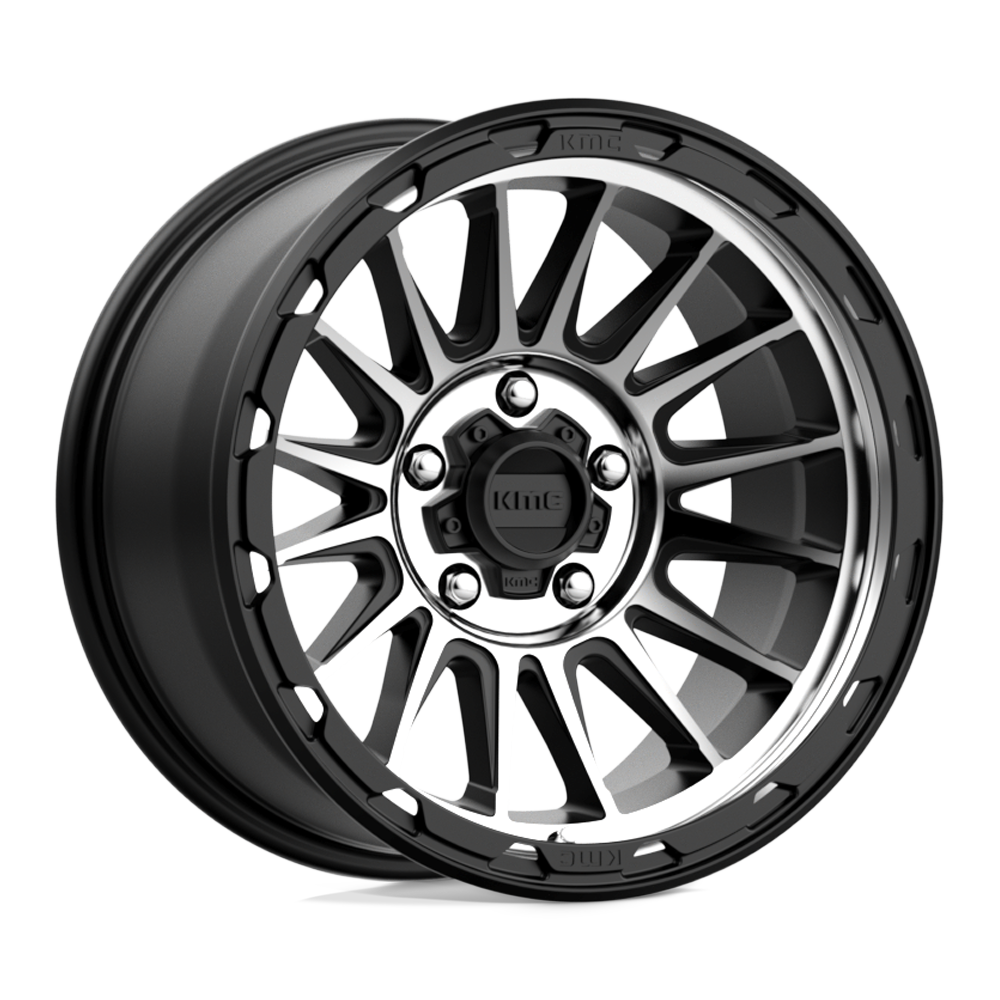 KMC Impact Satin Black Machined Wheel (KM542) | Dirty Garage